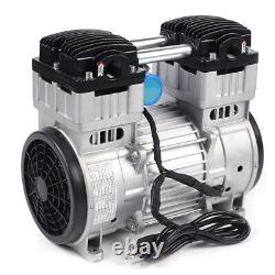 8-bar Oilless Vacuum Pump Industrial Air Compressor Oil Free Piston Pump 1100W