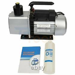 8CFM 1HP 2-Stage Air Vacuum Pump 320ML Refrigerant Tool 110V HVAC R134a R410a