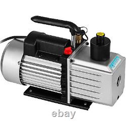 8CFM Vacuum Pump 2 Stage Air HVAC 110V 60Hz R134a R410a Refrigerant Tool 500 ML