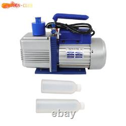 9.6 CFM 1HP Standard Stage Rotary Vane HVAC Vacuum Pump Single With Oil Bottle