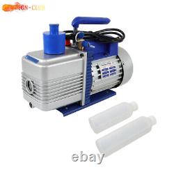 9.6 CFM 1HP Standard Stage Rotary Vane HVAC Vacuum Pump Single With Oil Bottle