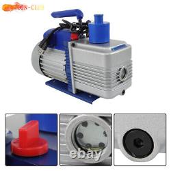 9.6 CFM 1HP Standard Stage Rotary Vane HVAC Vacuum Pump Single With Oil Bottle