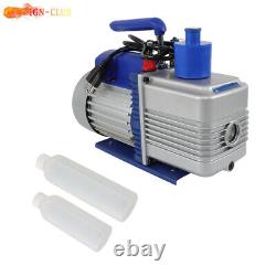 9.6 CFM 1HP Standard Stage Rotary Vane HVAC Vacuum Pump Single With Oil Bottle