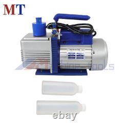 9.6CFM 1 HP Single Stage Rotary Vane HVAC Air Vacuum Pump With Oil Bottle