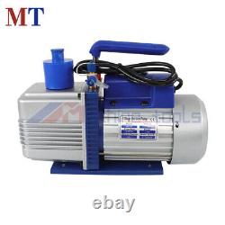 9.6CFM 1 HP Single Stage Rotary Vane HVAC Air Vacuum Pump With Oil Bottle