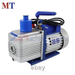 9.6CFM 1 HP Single Stage Rotary Vane HVAC Air Vacuum Pump With Oil Bottle