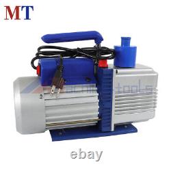 9.6CFM 1 HP Single Stage Rotary Vane HVAC Air Vacuum Pump With Oil Bottle