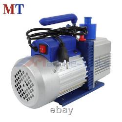 9.6CFM 1 HP Single Stage Rotary Vane HVAC Air Vacuum Pump With Oil Bottle