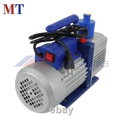 9.6CFM 1 HP Single Stage Rotary Vane HVAC Air Vacuum Pump With Oil Bottle