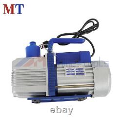 9.6CFM 1 HP Single Stage Rotary Vane HVAC Air Vacuum Pump With Oil Bottle