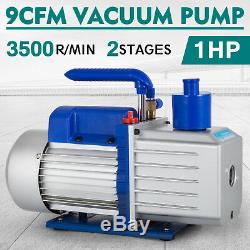 9CFM 2 Stages Vacuum Pump 1HP Air Conditioning R22 R410a Oil capacity R12 R134a