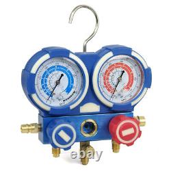 A/C Manifold Gauge Kit R134A 4FT Hose & 3.5CFM 1/4HP HVAC Air Vacuum Pump Combo