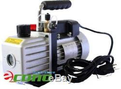 AC A/C ELECTRIC ROTARY VANE DEEP Air Vacuum Pump For R134A & R12/R22 NEW