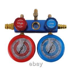 AC Manifold Gauge HVAC + R134A Kit AC A/C Set Combo 3 CFM Air Vacuum Pump