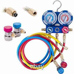 AC Manifold Gauge Set with 4CFM 1/3HP Rotary Vane Air Vacuum Pump ETL Certified