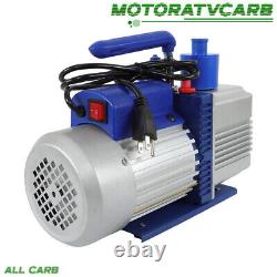 ALL-CARB 110V 9.6 CFM 1 HP Dual-Stage Rotary Vane HVAC Air Vacuum Pump