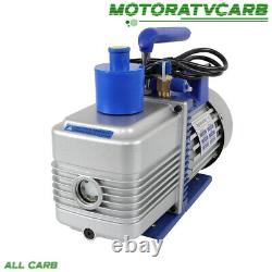 ALL-CARB 110V 9.6 CFM 1 HP Dual-Stage Rotary Vane HVAC Air Vacuum Pump