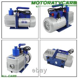 ALL-CARB 110V 9.6 CFM 1 HP Dual-Stage Rotary Vane HVAC Air Vacuum Pump