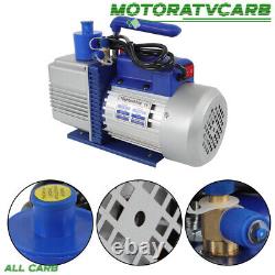 ALL-CARB 110V 9.6 CFM 1 HP Dual-Stage Rotary Vane HVAC Air Vacuum Pump