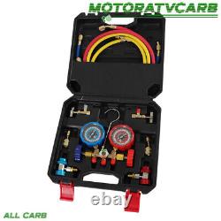 ALL-CARB Air Vacuum Pump 1/3HP 4CFM MANIFOLD GAUGE Set HVAC AC Refrigerant Kit