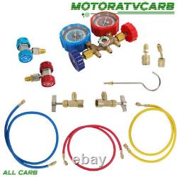 ALL-CARB Air Vacuum Pump 1/3HP 4CFM MANIFOLD GAUGE Set HVAC AC Refrigerant Kit