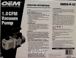 Air Conditioner System 1.8 CFM Vacuum Pump by OEM Tools for AC Professionals