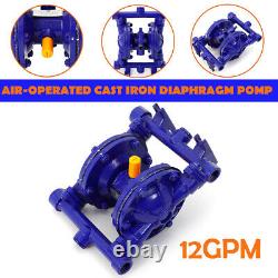 Air-Operated Double Diaphragm Pump Cast Iron 115PSI 12GPM 1/2 inlet & outlet US
