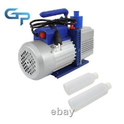 Air Vacuum Pump Single Stage Rotary Vane HVAC 9.6CFM 1HP With Two Oil Bottles