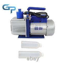 Air Vacuum Pump Single Stage Rotary Vane HVAC 9.6CFM 1HP With Two Oil Bottles