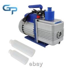 Air Vacuum Pump Single Stage Rotary Vane HVAC 9.6CFM 1HP With Two Oil Bottles