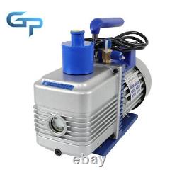 Air Vacuum Pump Single Stage Rotary Vane HVAC 9.6CFM 1HP With Two Oil Bottles