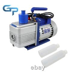 Air Vacuum Pump Single Stage Rotary Vane HVAC 9.6CFM 1HP With Two Oil Bottles