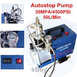 AutoStop Electric Air Pump High Pressure Air Compressor 220V Rifle PCP Diving