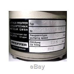 Balzers Pfeiffer TPU 110 Air Cooled Ultra-High Vacuum Turbo Molecular Pump
