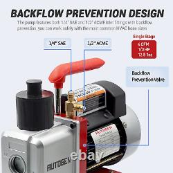 Bomba De Vacio Aire Acondicionados Refrigerante HVAC Paletas Rotativas 1/3 HP