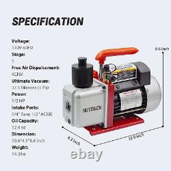 Bomba De Vacio Aire Acondicionados Refrigerante HVAC Paletas Rotativas 1/3 HP