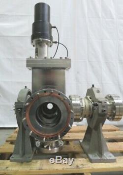 C166184 MDC 6-Way 6 CF Conflat Cross with GV-4000V-PMPI Air-Op Vacuum Gate Valve
