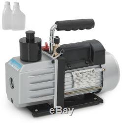 Combo 5CFM 1/2HP Air Vacuum Pump HVAC + AC Refrigeration Kit A/C Manifold Gauge