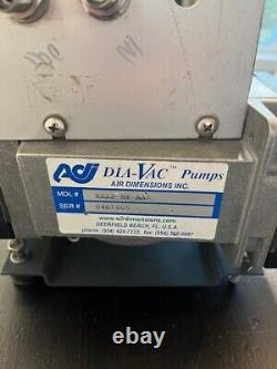 DIA-VAC R222-BT-AA1 CEMS Vacuum Pump Air Dimensions 1/8HP GE 120VAC Motor