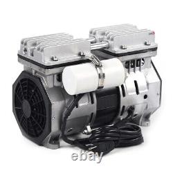 Double Cylinder Oil Free Oilless Piston Compressor High Flow Vacuum Air Pump NEW