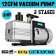 Dual 2 Stage 12cfm 1 Hp Rotary Vane Deep Vacuum Pump Hvac Ac Air Tool R410a R134