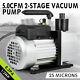 Dual Stage Vacuum Pump 5cfm 1/2hp Rotary Vane Deep Hvac Ac Air Tool Black