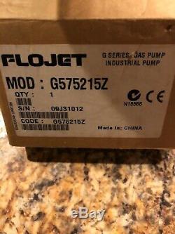 FLOJET G575215Z 1/2 Polypropylene Air Double Diaphragm Pump 5 GPM 120F G57