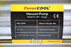 Favorcool 3.0CFM 1/4HP Air Vacuum Pump with Manifold Gauge Set for Freon Chargin