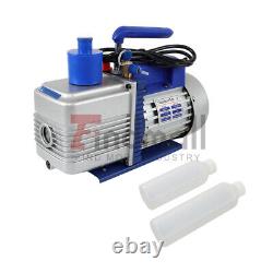 For R12 R22 System 110V 9.6 CFM 1 HP Dual-Stage Rotary Vane HVAC Air Vacuum Pump