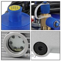 For R12 R22 Systems With Oil Bottle Dual-Stage Rotary Vane HVAC Air Vacuum Pump