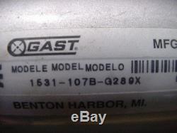 Gast 1531 1/10hp oil-less rotary Air Vacuum Pump pond septic aerator 220-240v