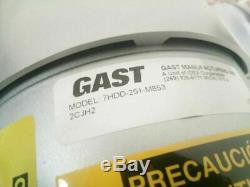 Gast 7HDD-251-M853 2 HP 1725 RPM 230/460VAC Piston Air Compressor/Vacuum Pump