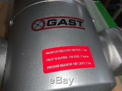 Gast Model 5HCD-43-M550NGX 3/4 HP Piston Air Compressor /hookah diving/scuba