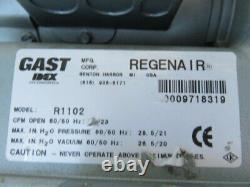 Gast regenair r1102 regenerative air blower vacuum with filter